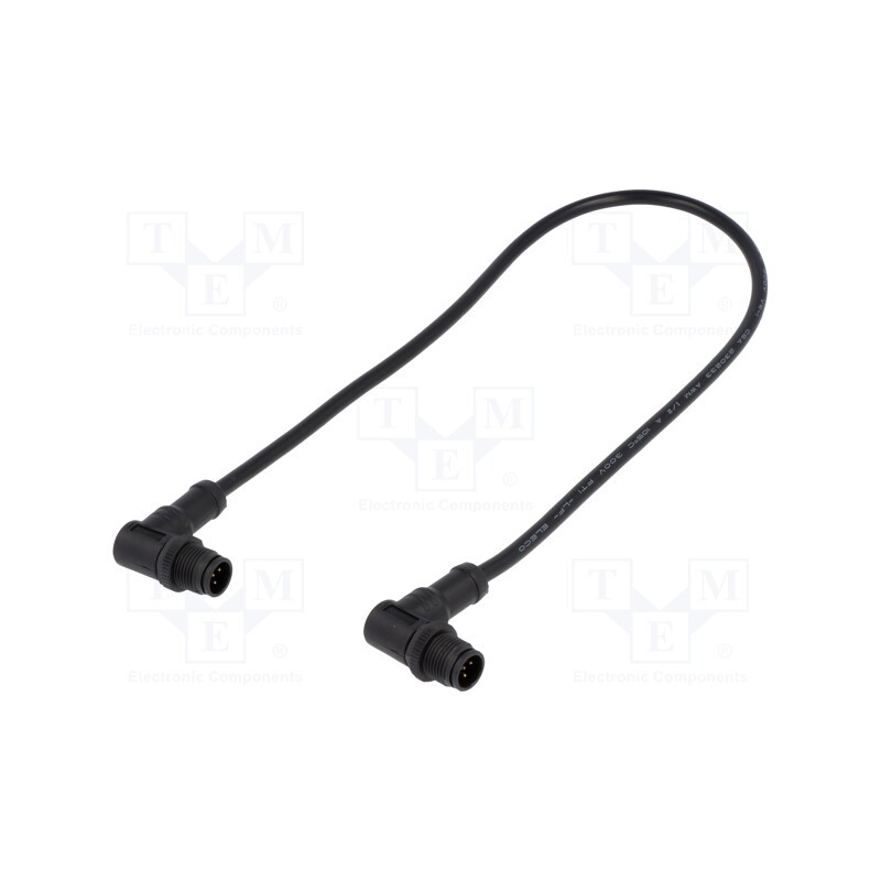1 pcs x AMPHENOL LTW - MSAP05MR-SAPMR-SDA05 - Cable: for sensors/automation, PIN: 5, M12-M12, 0.5m, plug, plug