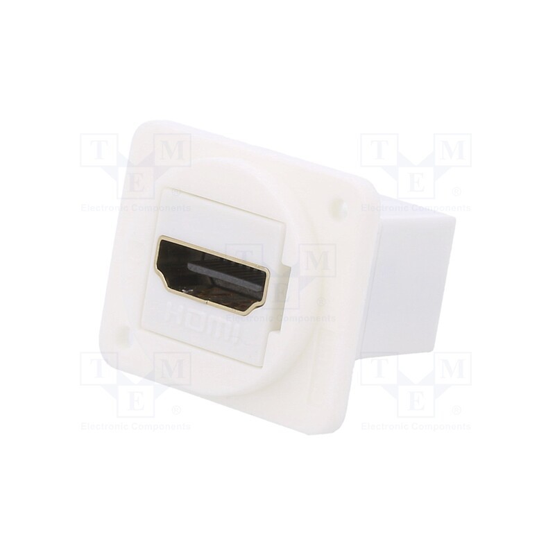 1 pcs x CLIFF - CP30200GXW - Coupler, HDMI socket,both sides, XLR standard, 19x24mm, FT