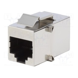 1 pcs x ENCITECH - 3101S-CAT6A - Coupler, Cat: 6a, shielded, Layout: 8p8c, RJ45 socket,both sides