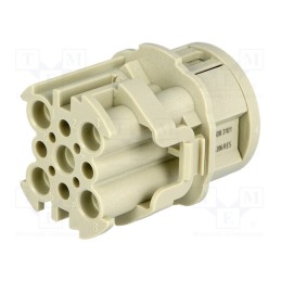1 pcs x HARTING - 9155083001 - Connector: circular, male, Han® F+B, PIN: 9, 4+4+PE, w/o contacts