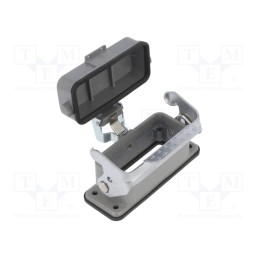 1 pcs x DEGSON ELECTRONICS - D10A-BK-1L-CV - Enclosure: for HDC connectors, size D10A, with latch, with cover