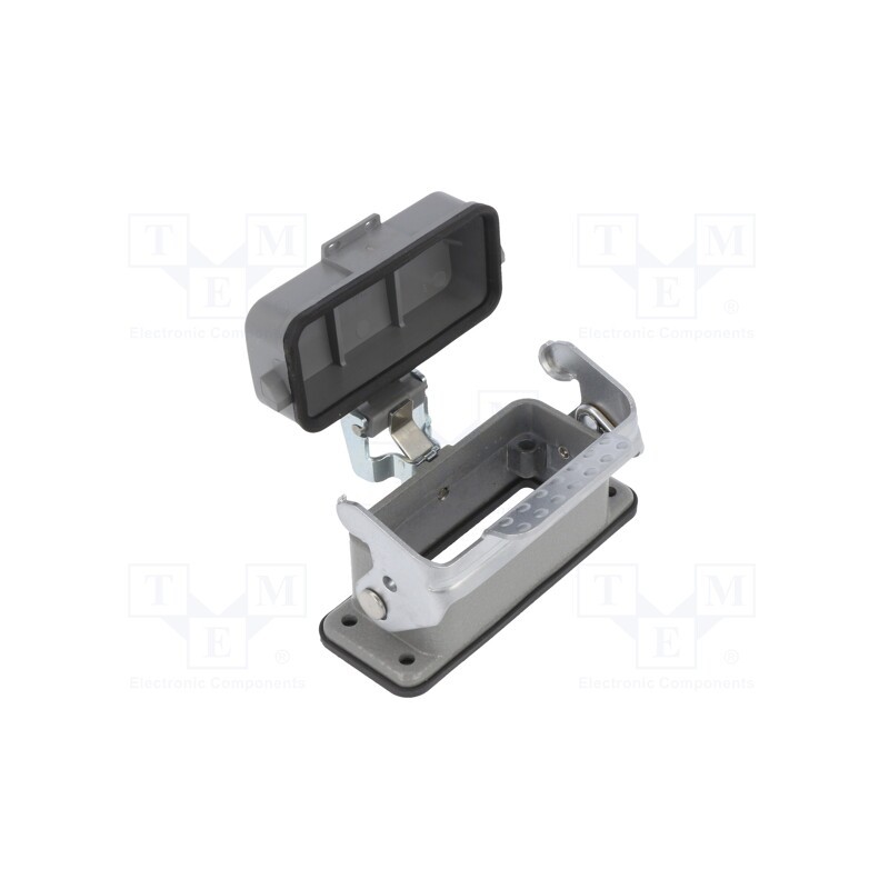 1 pcs x DEGSON ELECTRONICS - D10A-BK-1L-CV - Enclosure: for HDC connectors, size D10A, with latch, with cover