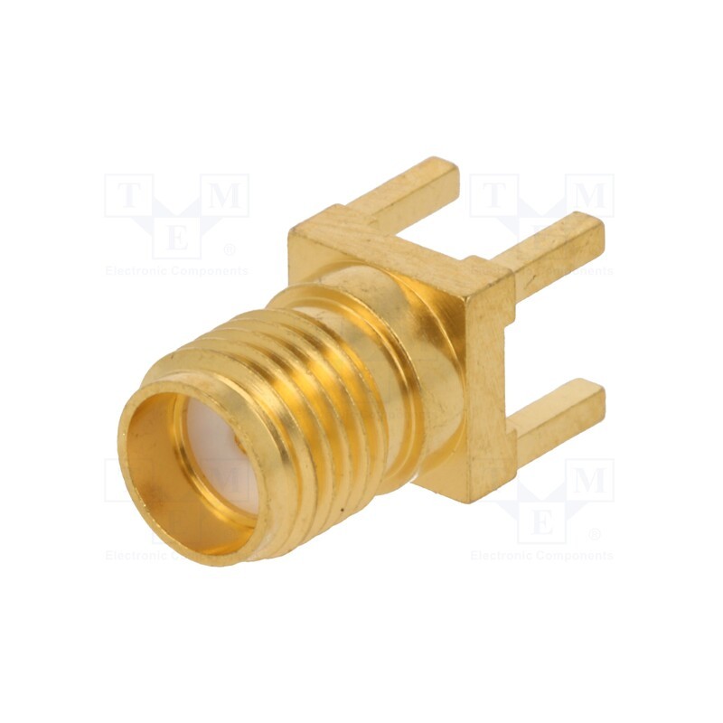 1 pcs x AMPHENOL RF - 901-10112 - Plug, SMA, female, straight, 50Ω, THT, for cable, PTFE, gold-plated