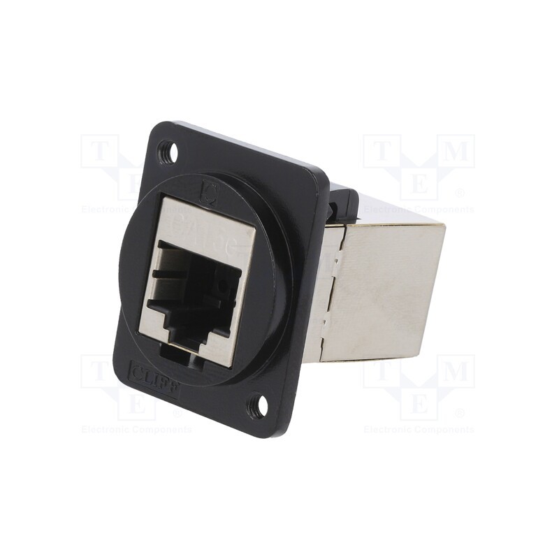 1 pcs x CLIFF - CP30220SM3B - Coupler, FT, Cat: 5e, shielded, Layout: 8p8c, 19x24mm, Mat: metal