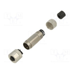 1 pcs x DEGSON ELECTRONICS - PBSH-M12D-04P-FF-SL7001-00AH - Plug, M12, PIN: 4, female, D code-Ethernet, for cable, IP65, 250V, 4