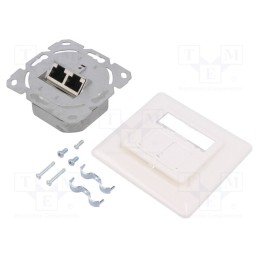 1 pcs x LOGILINK - NP0128 - Socket, RJ45, Cat: 6a, shielded,double, 22AWG÷24AWG, white, IDC
