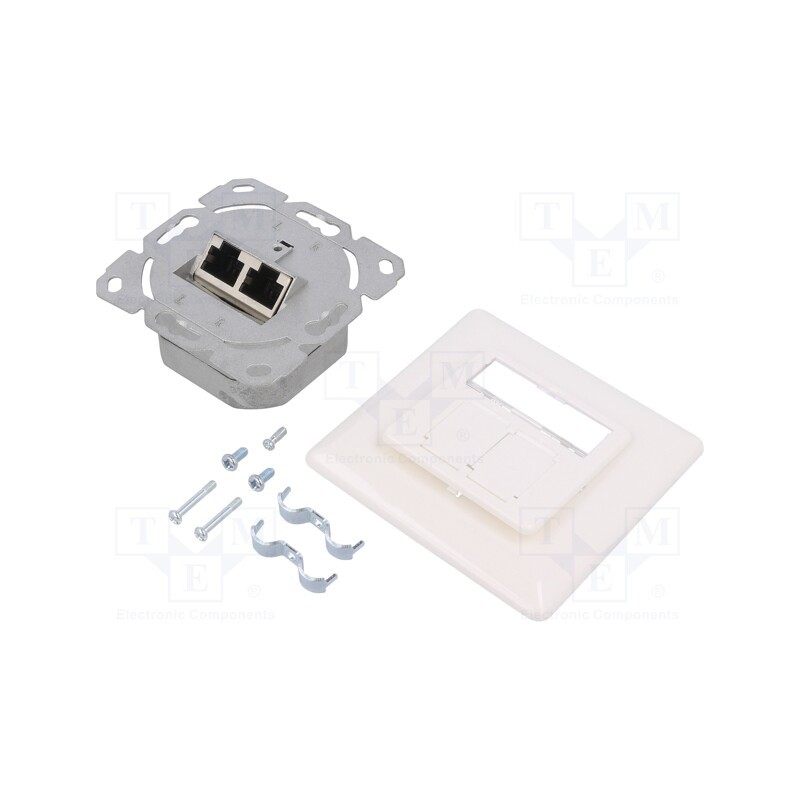 1 pcs x LOGILINK - NP0128 - Socket, RJ45, Cat: 6a, shielded,double, 22AWG÷24AWG, white, IDC