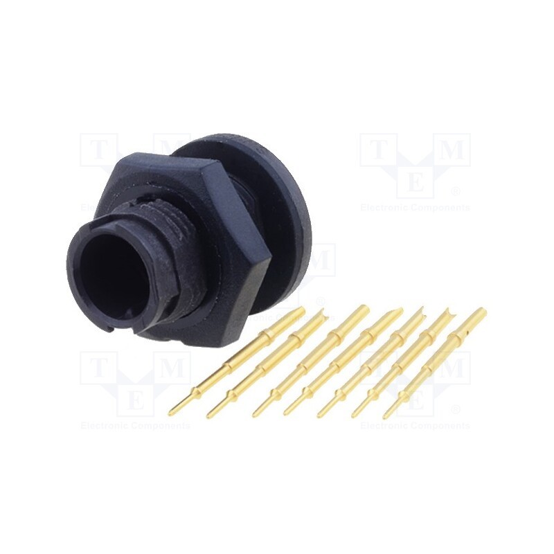 1 pcs x SWITCHCRAFT - EN2P7M26 - Connector: circular, EN2, socket, male, soldering, PIN: 7, 3A, IP68