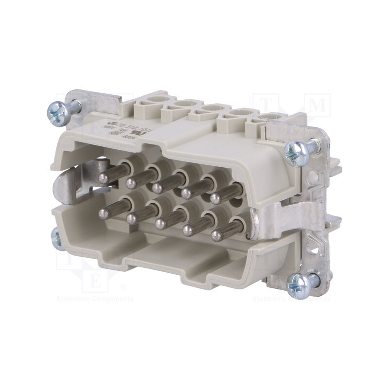 1 pcs x WIELAND - 70.310.1040.0 - Connector: HDC, male, PIN: 10, size 10, contact insert, 500V, 16A