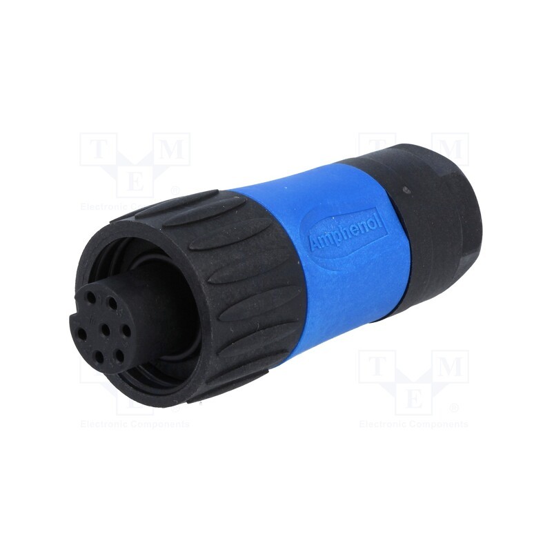 1 pcs x AMPHENOL - C01630D00611010 - Connector: circular, plug, for cable, PIN: 7, female, soldering