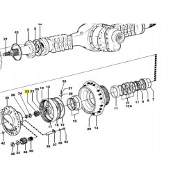 Final drive sprocket of a Volvo dump truck