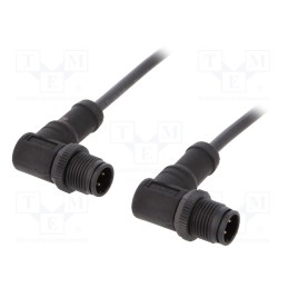 1 pcs x AMPHENOL LTW - MSDP04MR-SDPMR-SB001 - Cable: for sensors/automation, PIN: 4, M12-M12, D code-Ethernet