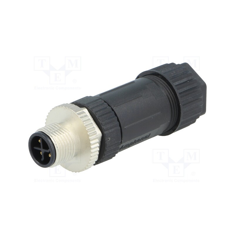 1 pcs x AMPHENOL LTW - M12S-04BMMB-SL7002 - Plug, M12, PIN: 4, male, S code-Power, for cable, screw terminal