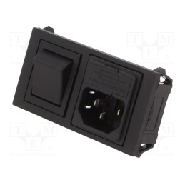 1 pcs x BULGIN - BZH01/Z0000/10 - Connector: AC supply, socket, male, 10A, 250VAC, IEC 60320, C14 (E)