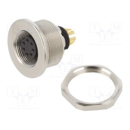 1 pcs x BINDER - 09 0424 00 07 - Connector: M9, socket, female, Plating: gold-plated, 125V, IP67