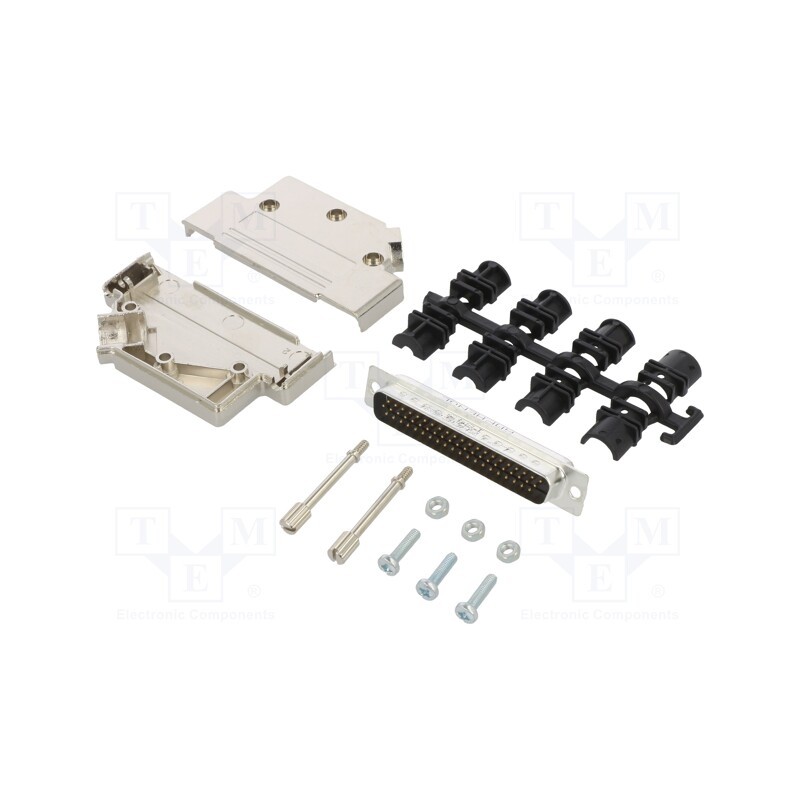 1 pcs x Amphenol Communications Solutions - L17D45PK-M-37+L717HDC62P - D-Sub HD, PIN: 62, male, angled 45°, soldering, for cable