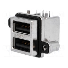 1 pcs x Amphenol Communications Solutions - MUSB-C111-30 - Socket, USB A, MUSB, for panel mounting,on PCBs,screw, THT, PIN: 8