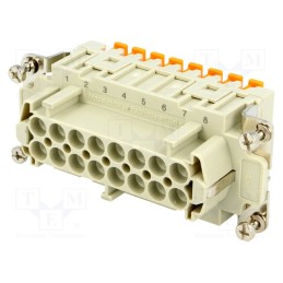 1 pcs x ILME - CSHF 16 - Connector: HDC, contact insert, female, CSH, PIN: 16, 16+PE, 16A