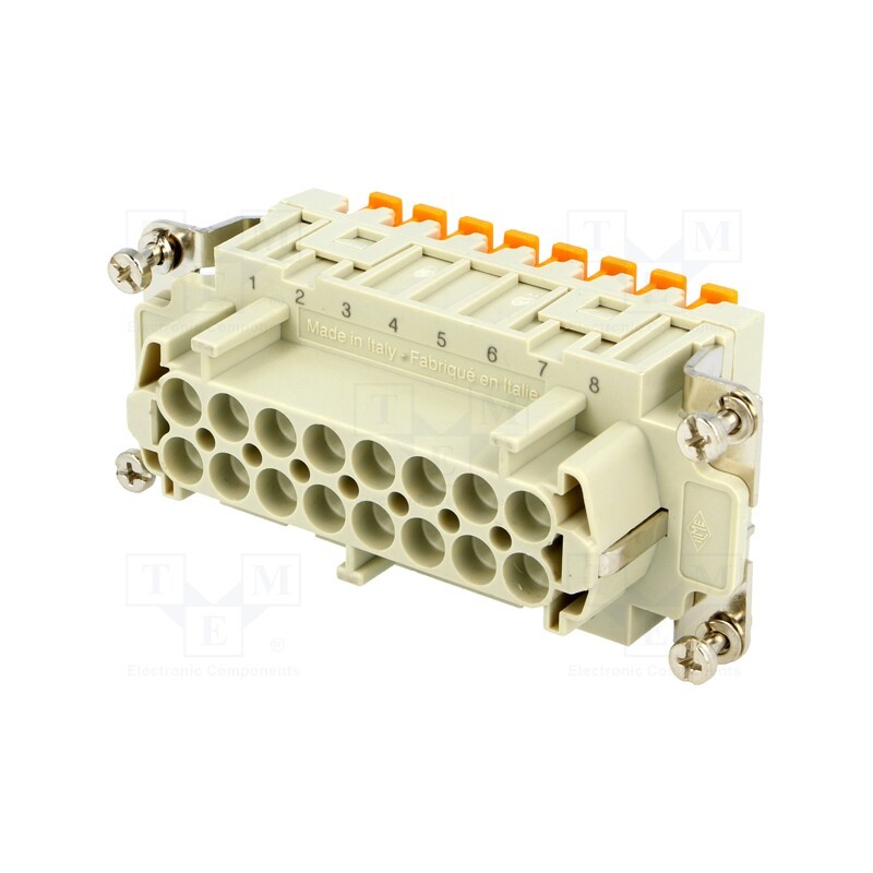 1 pcs x ILME - CSHF 16 - Connector: HDC, contact insert, female, CSH, PIN: 16, 16+PE, 16A