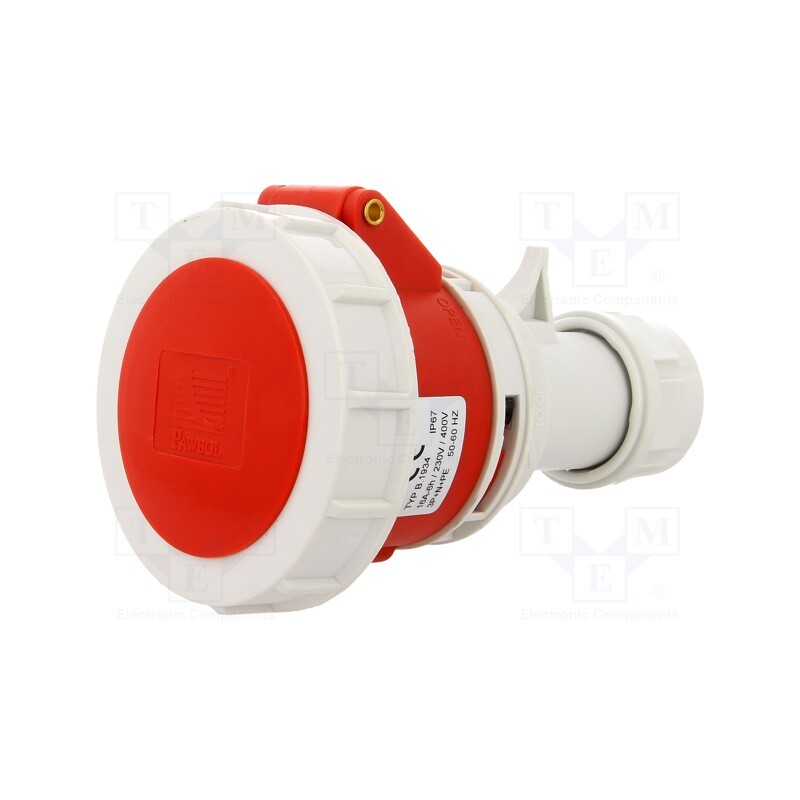 1 pcs x PAWBOL - B.1934 - Connector: AC supply 3-phase, plug, female, 16A, 400VAC, IEC 60309