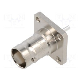 1 pcs x AMPHENOL RF - 031-203 - Socket, BNC, female, straight, 50Ω, soldering, flange (4 holes)