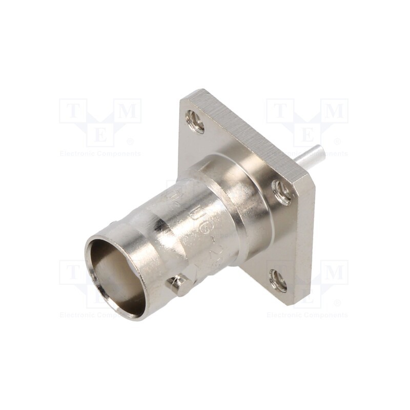 1 pcs x AMPHENOL RF - 031-203 - Socket, BNC, female, straight, 50Ω, soldering, flange (4 holes)