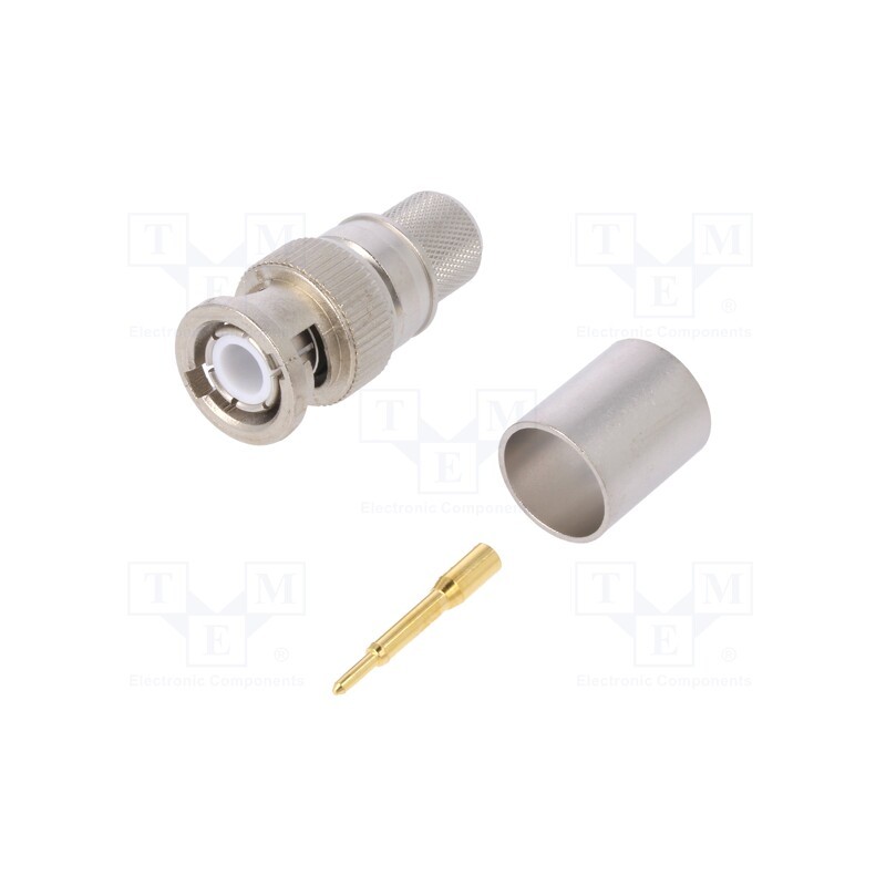 1 pcs x TELEGu00c4RTNER - J01000A0059 - Plug, BNC, male, straight, 50Ω, RG213, crimped, for cable, PTFE