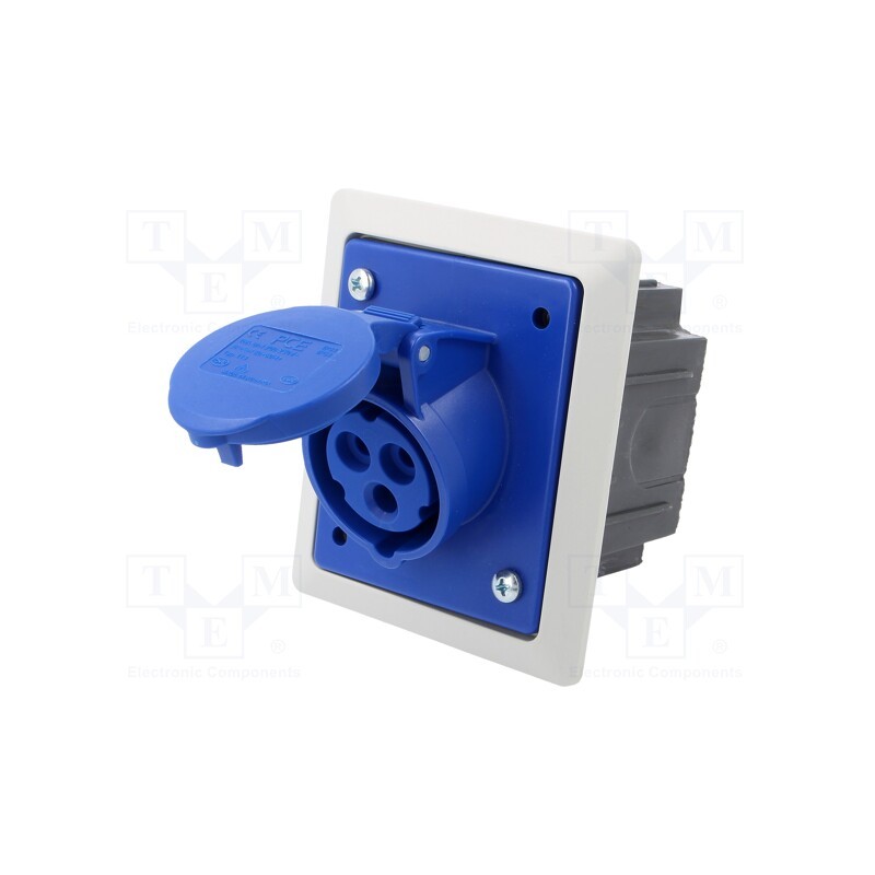 1 pcs x PCE - 413-6PKR - Connector: AC supply, socket, female, 16A, 400VAC, IEC 60309, PIN: 3