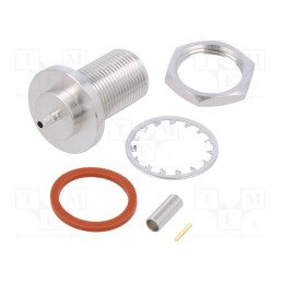 1 pcs x AMPHENOL RF - 172129 - Socket, N, female, straight, 50Ω, crimped, PTFE, gold-plated