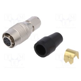1 pcs x HIROSE - HR10A-7P-6S(73) - Connector: circular, HR10, push-pull, plug, 2A, silver plated, 5mm
