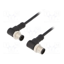 1 pcs x AMPHENOL LTW - M12A04MR-12AMR-SD001 - Cable: for sensors/automation, PIN: 4, M12-M12, 1m, plug, plug, 250V