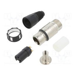 1 pcs x NEUTRIK - NC3FXCC - Plug, XLR, female, PIN: 3, straight, for cable, zinc die-cast, X