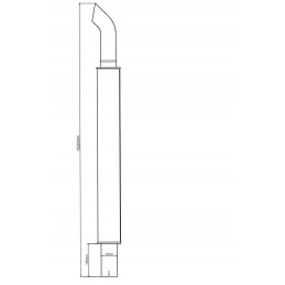 Vertical muffler exhaust pipe Renault Claas Motog