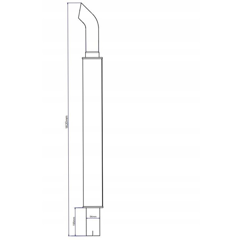 Vertical muffler exhaust pipe Renault Claas Motog