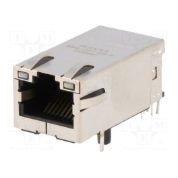 1 pcs x BEL FUSE - 0826-1X1T-23-F - Socket, RJ45, PIN: 8, shielded,PoE+,with LED, Layout: 8p8c, THT