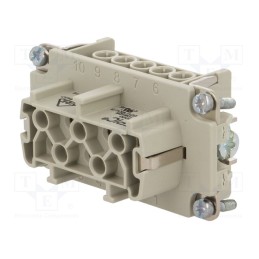 1 pcs x LAPP - 10193000 - Connector: HDC, contact insert, female, EPIC H-BE, PIN: 10, 10+PE