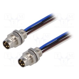 1 pcs x TE Connectivity - T4072014041-001 - Connector: M8, 0.2m, male, PIN: 4, socket, IP67, 30V