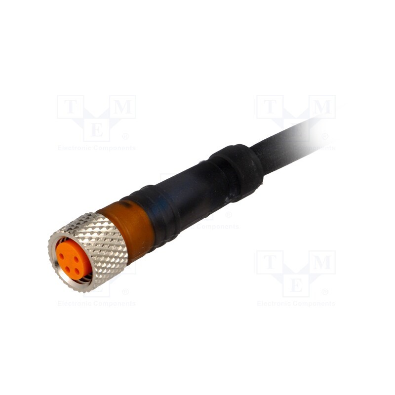 1 pcs x LUMBERG AUTOMATION - 18213 RKMV 4-225/5 M - Connector: M8, 5m, female, PIN: 4, straight, plug, PUR