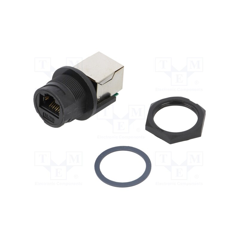 1 pcs x AMPHENOL LTW - RCP-5SPFFH-TCU7001 - Coupler, PIN: 8, Cat: 5e, plastic, Layout: 8p8c, IP67, straight