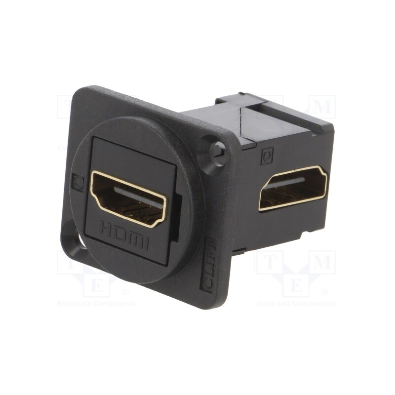 1 pcs x CLIFF - CP30253 - Coupler, HDMI socket,both sides, FT, gold-plated, 19x24mm, angled