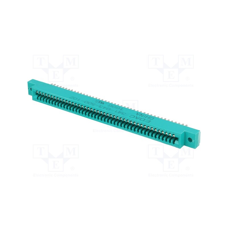 1 pcs x EDAC - 341-043-500-102 - Card edge, PIN: 43, soldering, on PCBs, gold-plated, 2.54mm, 341