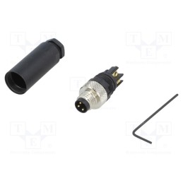 1 pcs x WEIDMu00dcLLER - 1803860000 SAIS-M8-3P - Connector: M8, male, PIN: 3, straight, for cable, plug, 4A, IP67, 60V