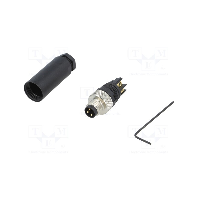 1 pcs x WEIDMu00dcLLER - 1803860000 SAIS-M8-3P - Connector: M8, male, PIN: 3, straight, for cable, plug, 4A, IP67, 60V