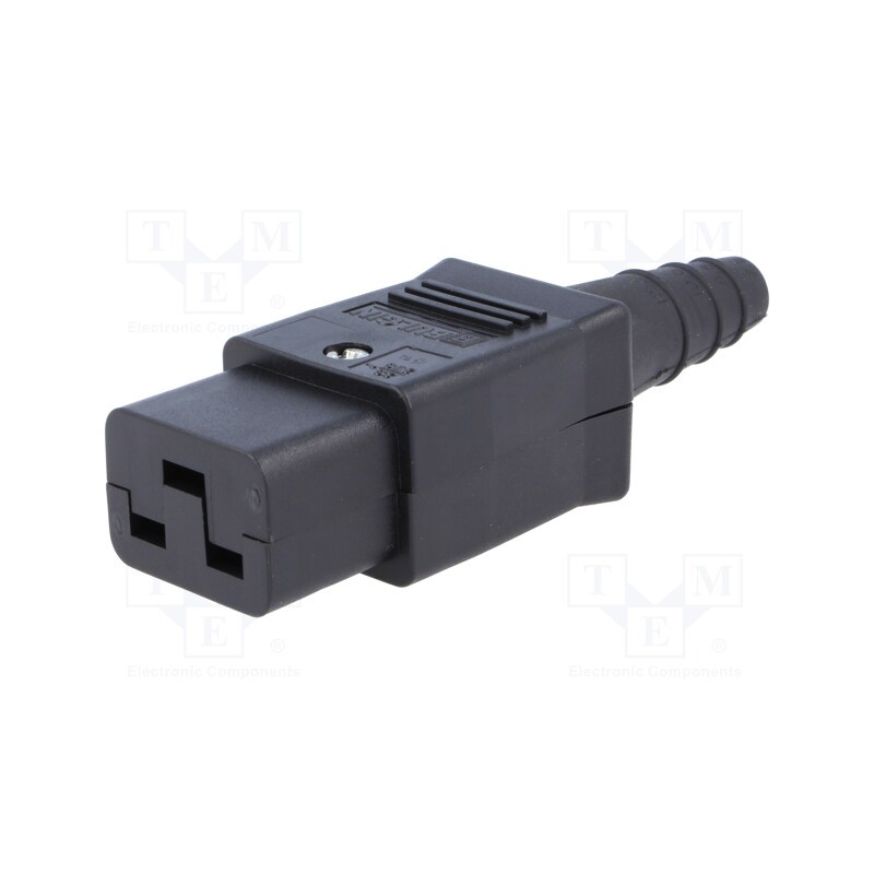1 pcs x BULGIN - PX0599 - Connector: AC supply, plug, female, 16A, 250VAC, IEC 60320, C19 (J)