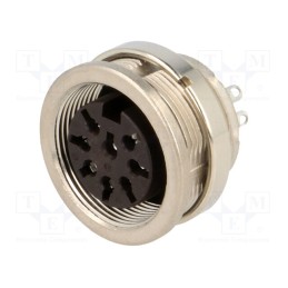 1 pcs x AMPHENOL - C09131N0081002U - Connector: M16, socket, female, soldering, PIN: 8, 5A, 100V, 0.5mm2