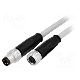 1 pcs x HARTING - 21348081380005 - Cable: for sensors/automation, M8-M8, male, female, PIN: 3, plug