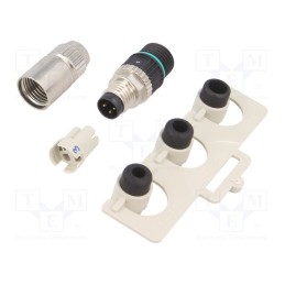 1 pcs x WEIDMu00dcLLER - 1784040001 SAIS-3-IDC M8 SMALL - Connector: M8, male, PIN: 3, straight, for cable, plug, 4A, IP67, 32V