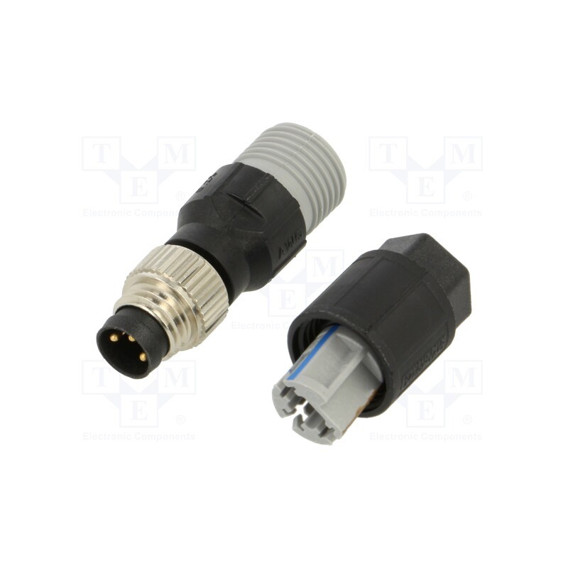 1 pcs x PHOENIX CONTACT - 1441008 - Plug, M8, male, for cable