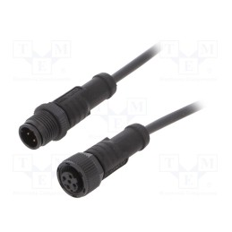 1 pcs x AMPHENOL LTW - MSDP04ML-SDPFL-SB001 - Cable: for sensors/automation, PIN: 4, M12-M12, D code-Ethernet
