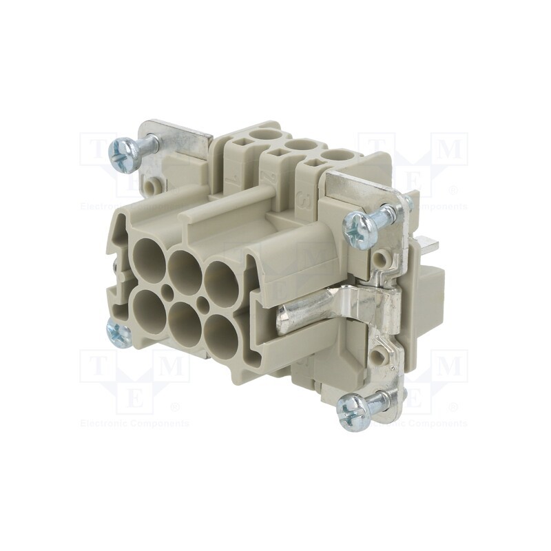 1 pcs x WIELAND - 72.310.0653.0 - Connector: HDC, male, PIN: 6, size 6, contact insert, 600V, 16A